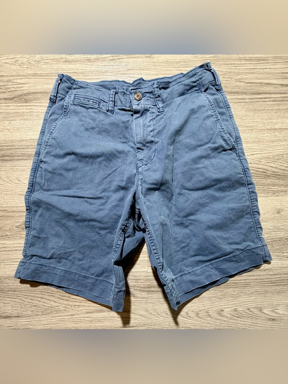 American Eagle Flex Men’s Shorts Size 28 Blue Stretch Chino Casual Flat Front